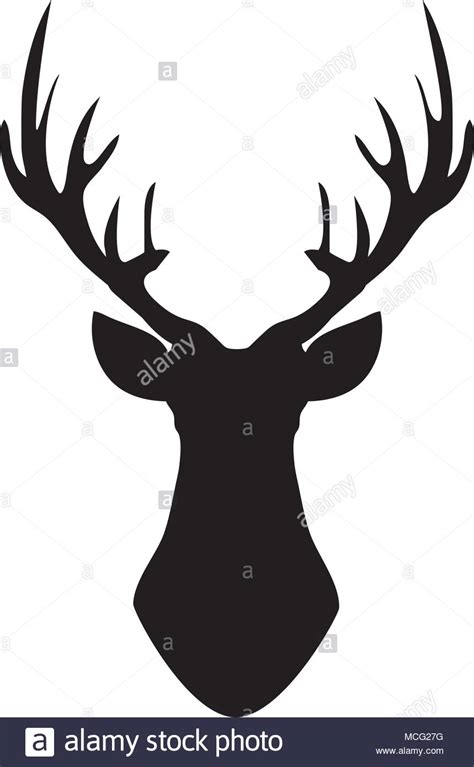 Elk Head Silhouette / This silhouette may be used royalty free with attribution for personal and ...