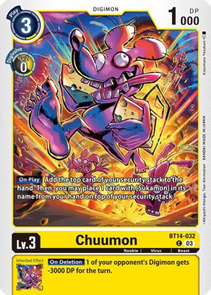 Chuumon (BT14-032) - Digimon Card Database - DigimonCard