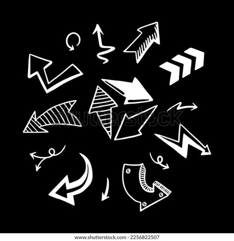 Hand Drawn Arrow Set Doodle Vector Stock Vector (Royalty Free) 2256822507 | Shutterstock