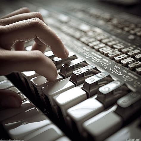 Premium AI Image | Photo of a person typing on a keyboard