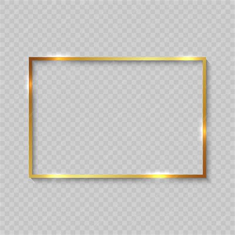 Premium Vector | Gold frame with shiny borders