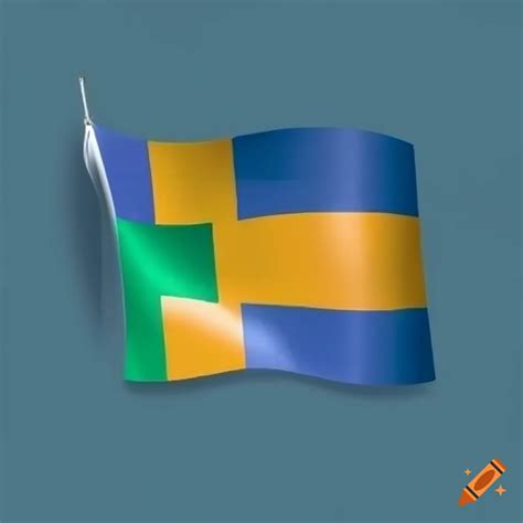 Flag design combining colors of sweden and ireland on Craiyon