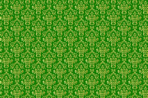 Damask Background Gold, Green Free Stock Photo - Public Domain Pictures
