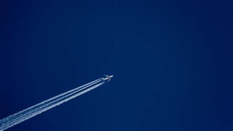 White Plane on Blue Sky · Free Stock Photo