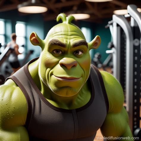 Shrek's Gym Adventure | Stable Diffusion Online