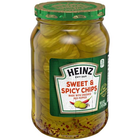 Heinz Sweet & Spicy Pickle Chips, 16 fl oz Jar - Walmart.com - Walmart.com