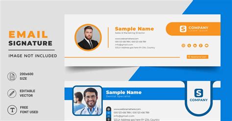 Email Signature Design Template Concept For Professional Email Signature