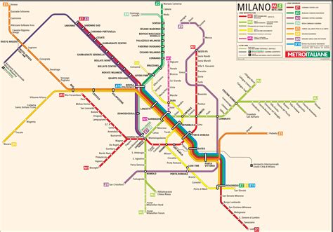 Milan Metro Map • Mapsof.net