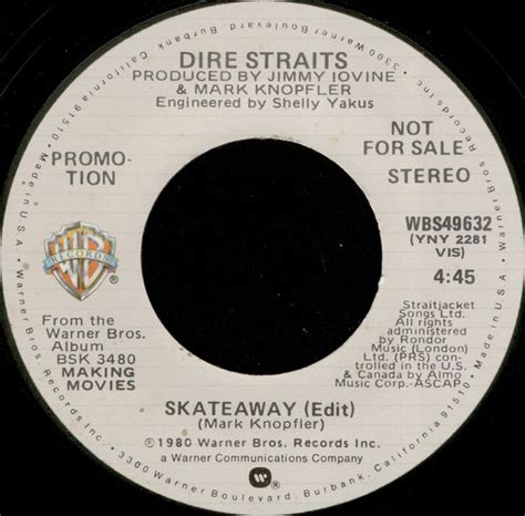 Skateaway by Dire Straits (Single; Warner Bros.; WBS 49632): Reviews, Ratings, Credits, Song ...