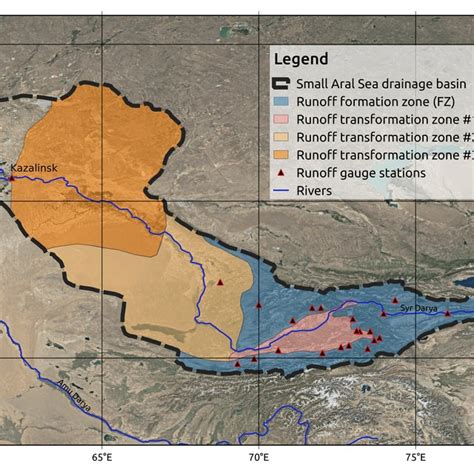 Study area. The Syr Darya River basin has been delineated into four ...