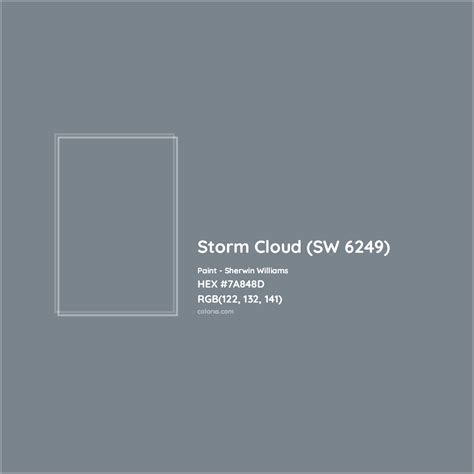 Sherwin Williams Storm Cloud (SW 6249) Paint color codes, similar paints and colors - colorxs.com