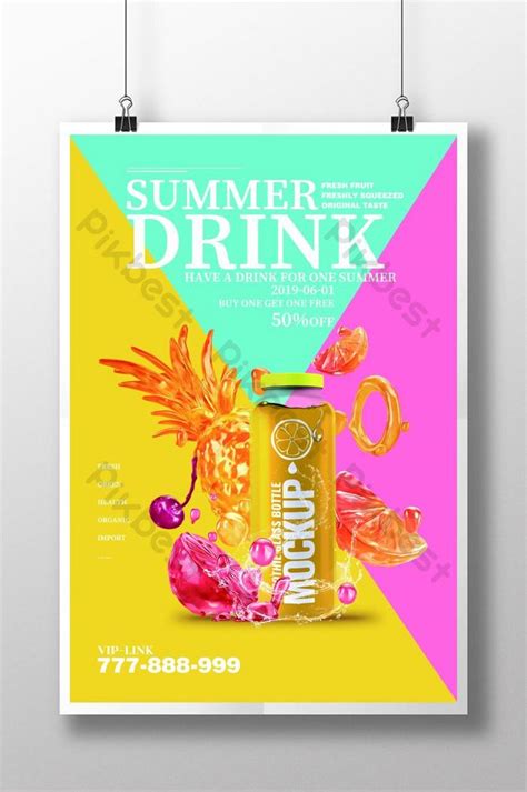 Summer cold drink promotion creative poster | PSD Free Download - Pikbest