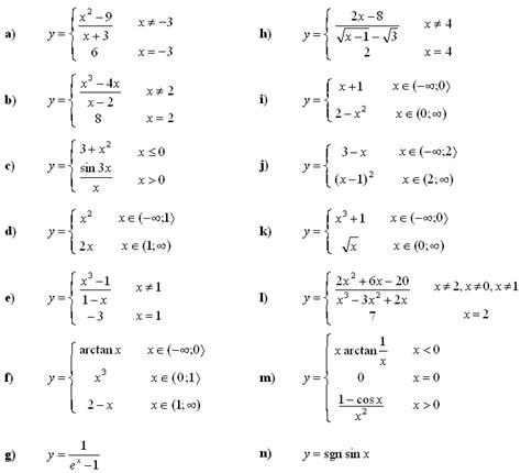 Math Exercises & Math Problems: Continuity of a Function