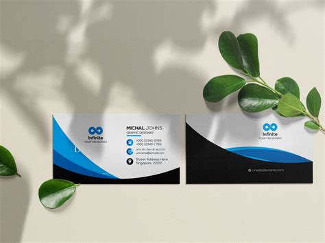 Blue Business card design by Faysal on Dribbble