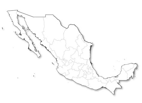 Blank Map of Mexico