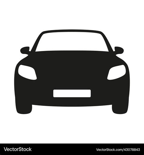 Car icon front view simple style sign symbol Vector Image