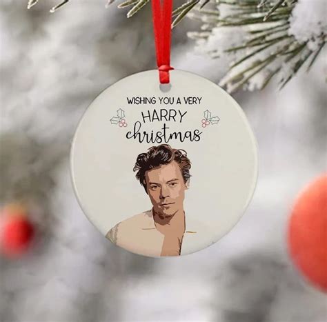 Harry Styles Wishing You A Very Harry Christmas Ornament