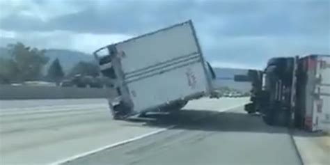 Hurricane-force winds in Utah flip 45 semitrucks, kill 1 person as ...