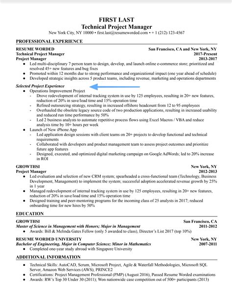 Technical Project Manager Resume Sample