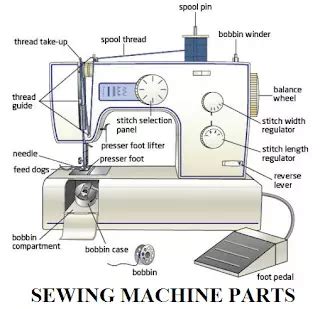 Sewing Machine Parts and Function with Pictures