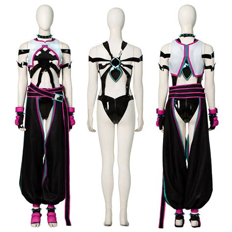 SF Juri Han Cosplay Street Fighter 6 Juri Costume Uniform Hollow Versi ...