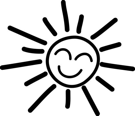 Clipart - Happy Stick Figure Sun