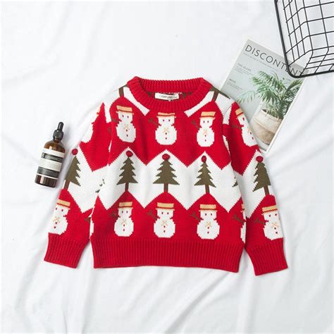 Family Matching Christmas Sweater Family Look Mother And Daughter Clothes Adult Kids Baby ...