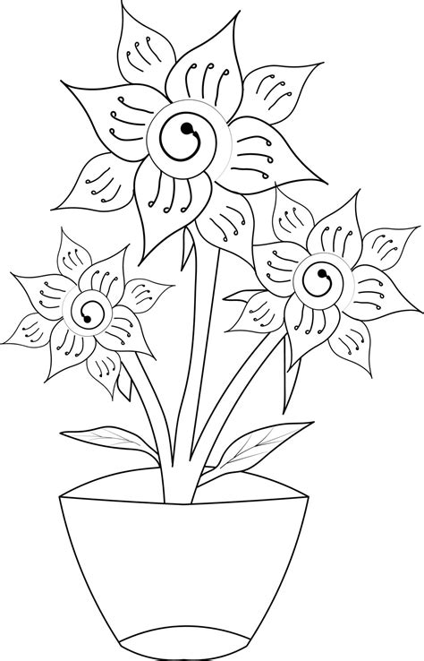 Flower Vase Picture Drawing | Best Flower Site