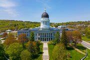 Maine State House is the capitol building of Maine in historic downtown of Augusta, Maine ME ...