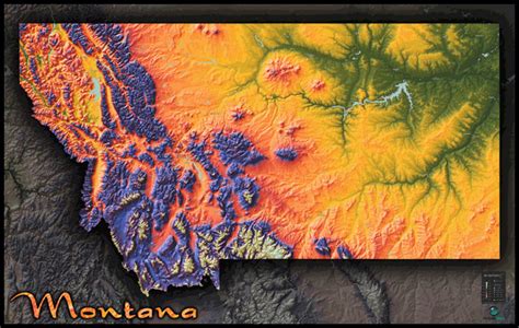 Montana Topo Wall Map by Outlook Maps - MapSales