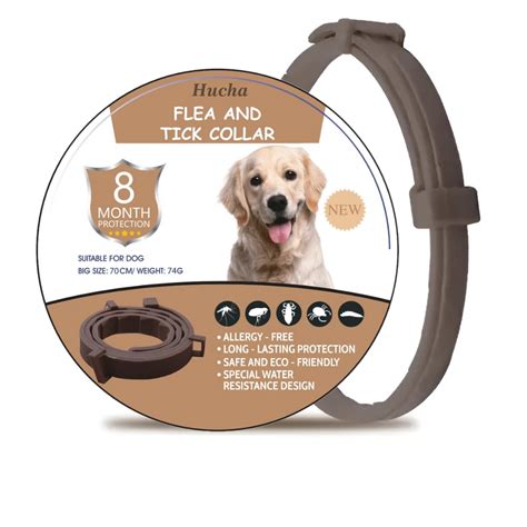 HUCHA Dog Flea & Tick Collar for Dogs | Dog Tick Remover Collar | 8 ...