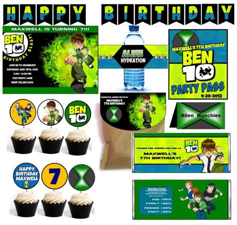 Ben 10 Party Games & Printable Supplies