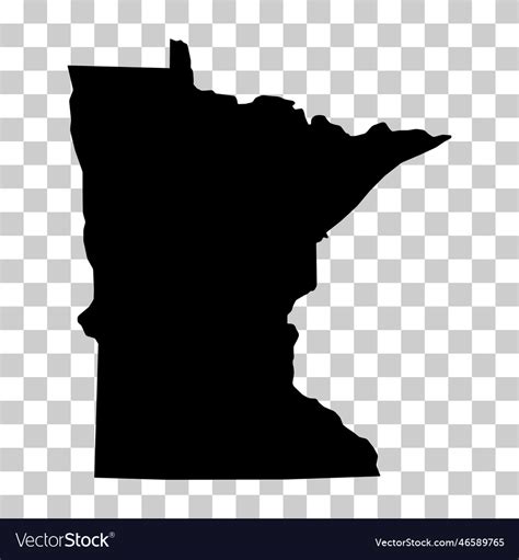 Minnesota map shape united states of america flat Vector Image