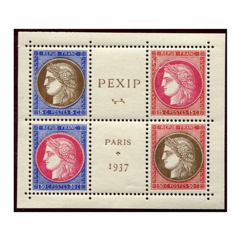 Timbres de France -Semi Moderne 1937 - N°348/51 - Alliance Philatélie