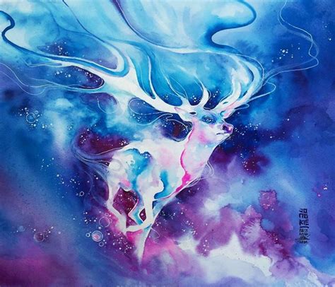 I Create Animal Spirits Through Watercolor | Deer art, Watercolor blog, Spirit animal