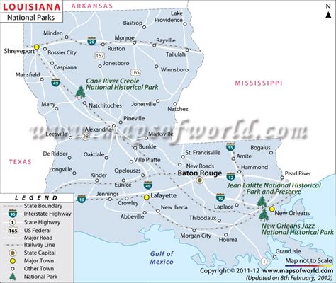 Louisiana State Parks Map - Tour Map