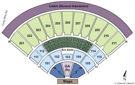 Toyota Amphitheatre Seating Chart