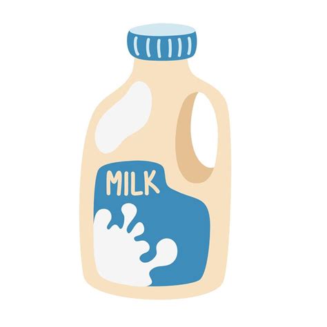 botella de leche. productos lácteos. lactosa. comida sana. ilustración ...