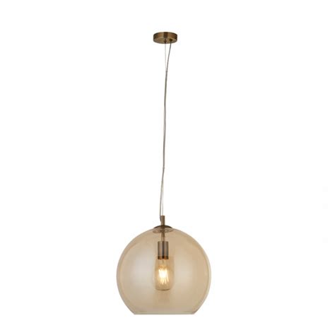 Globe Pendant Brass glass light 360mm E27 | Lighting Style