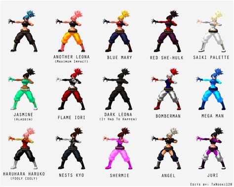 KoF XIII Leona Sprite Edits by Tanooki128 on DeviantArt