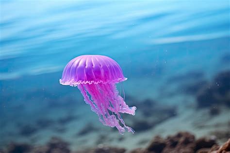 Premium AI Image | Mauve stinger purple jellyfish