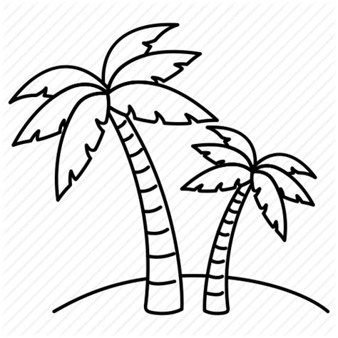 Palm Trees Beach Drawing