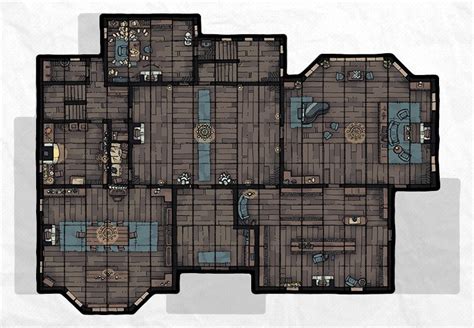 Haunted Mansion RPG building map by 2-Minute Table Top