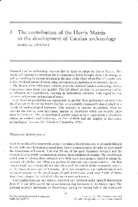 (PDF) The contribution of the Harris Matrix to the Development of ...