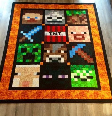 Minecraft Quilt by Samorigonal on Etsy