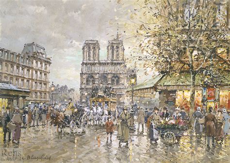 Place Saint Michel, Notre Dame - Antoine Blanchard - WikiArt.org