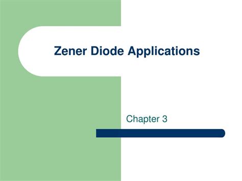 PPT - Zener Diode Applications PowerPoint Presentation, free download ...