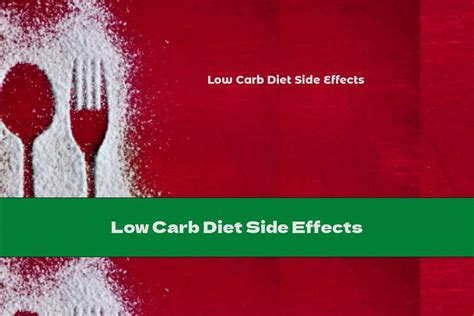 Low Carb Diet Side Effects - This Nutrition