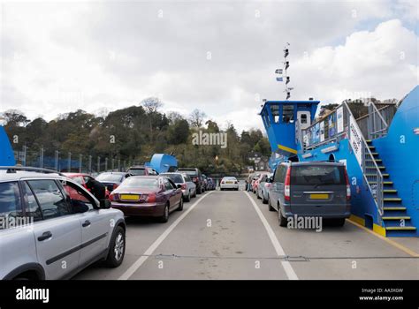 Aboard the King Harry Ferry Cornwall UK Stock Photo - Alamy