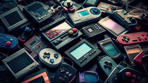 Display Of Old Games And Consoles Background, Pictures Of Games, Game ...